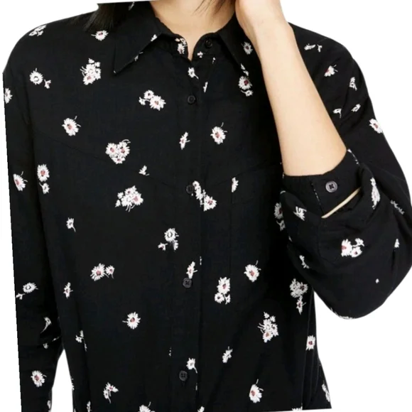 Lucky Brand Women's Logan Cotton Printed Jumpsuit Black Size M - Picture 5 of 13